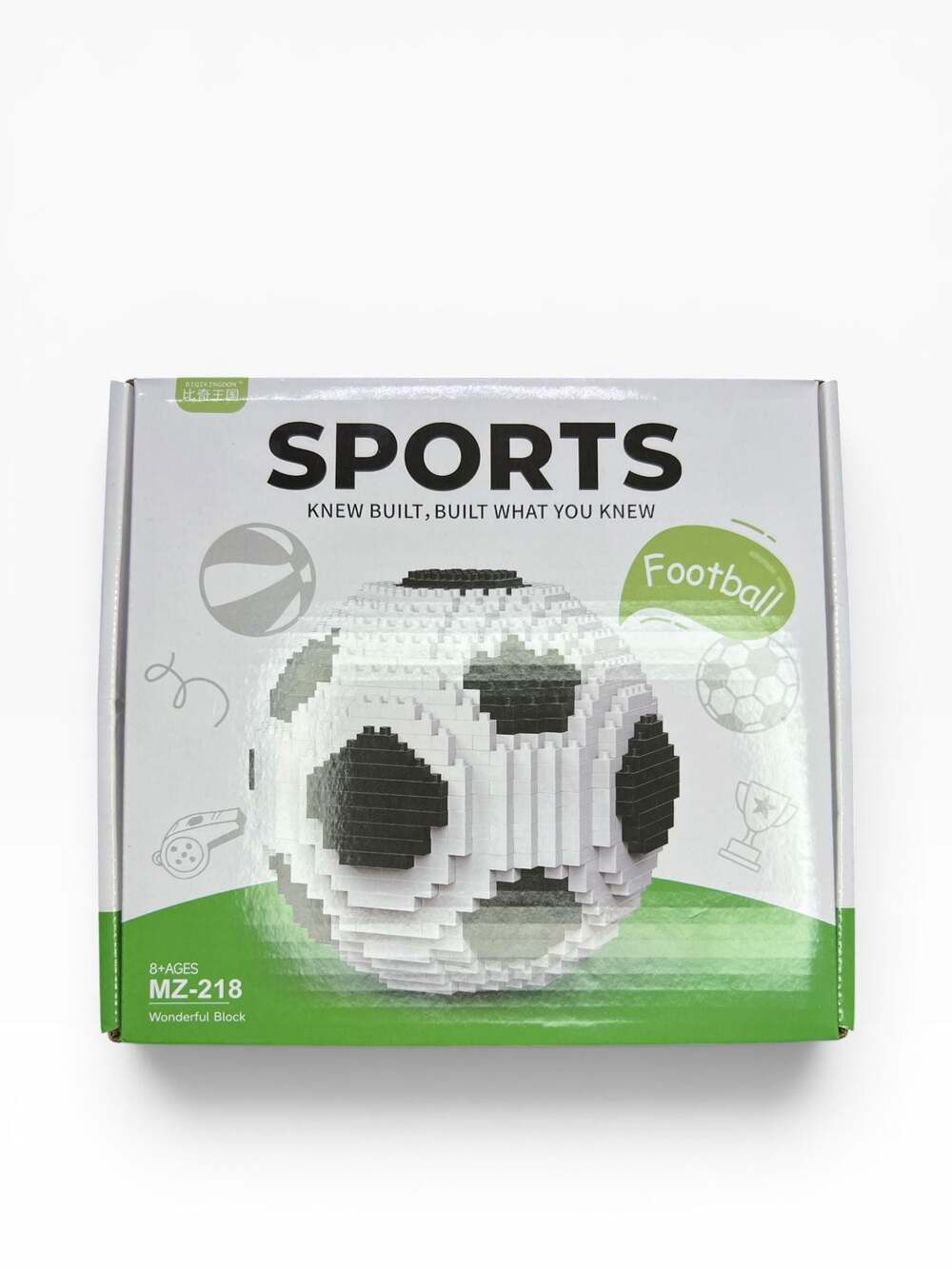 Biqikingdom Sports Soccer Ball 3D Construction Building Block Set Model MZ-218